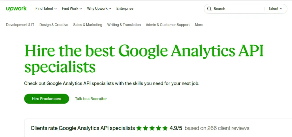 Google analytics freelancer