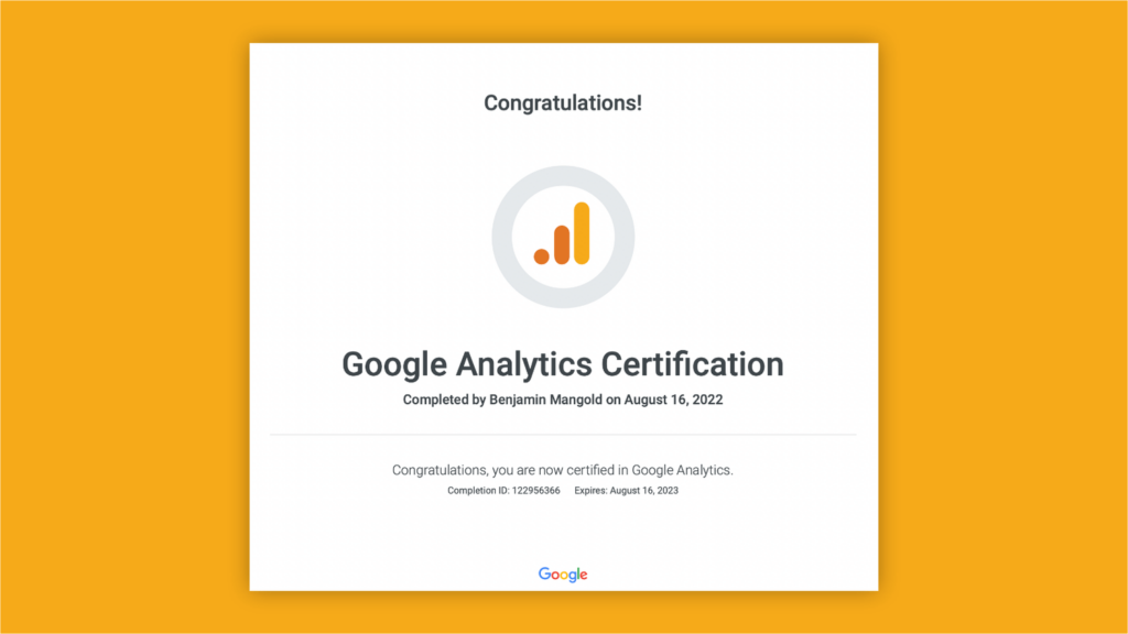 Google Analytics Certification