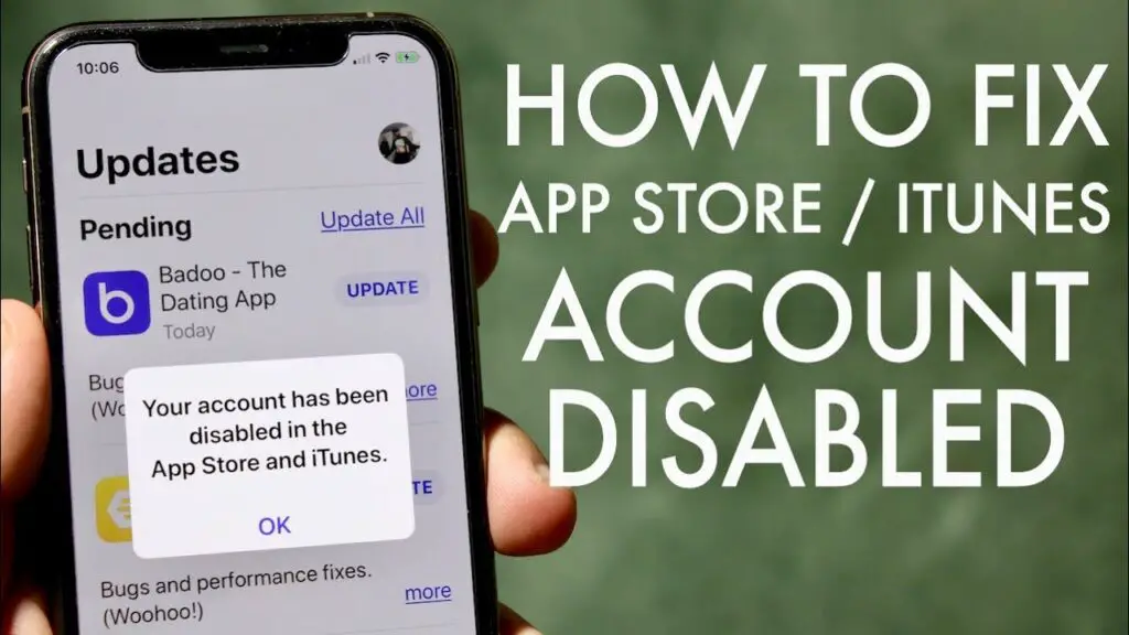Fixing Your Account Has Been Disabled in the App Store and iTunes
