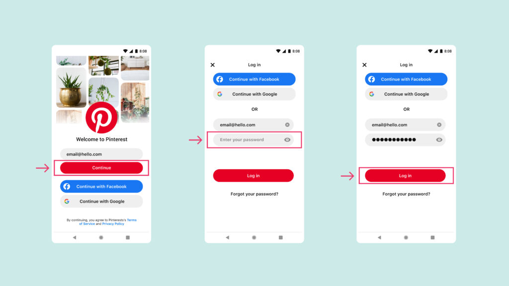 How To Use Pinterest Login With Google or Facebook - 2