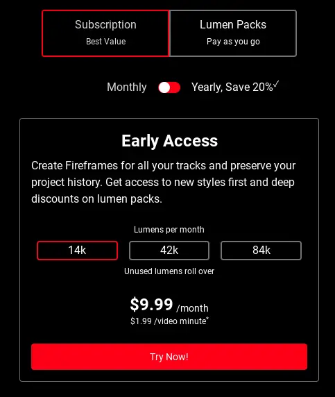 Fireframe AI Pricing and Plans